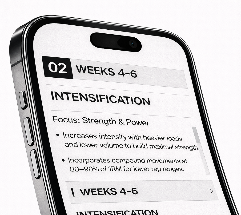 8-week Acceleration training Block (manual)