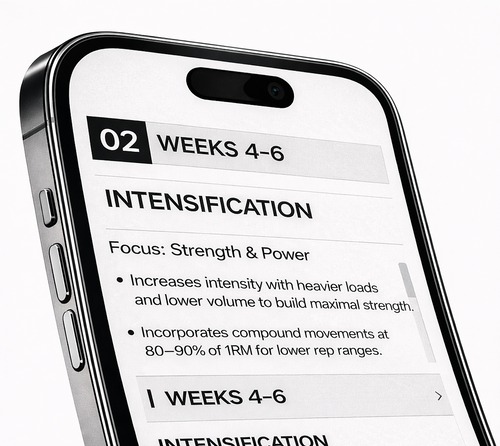 8-week Acceleration training Block (manual)